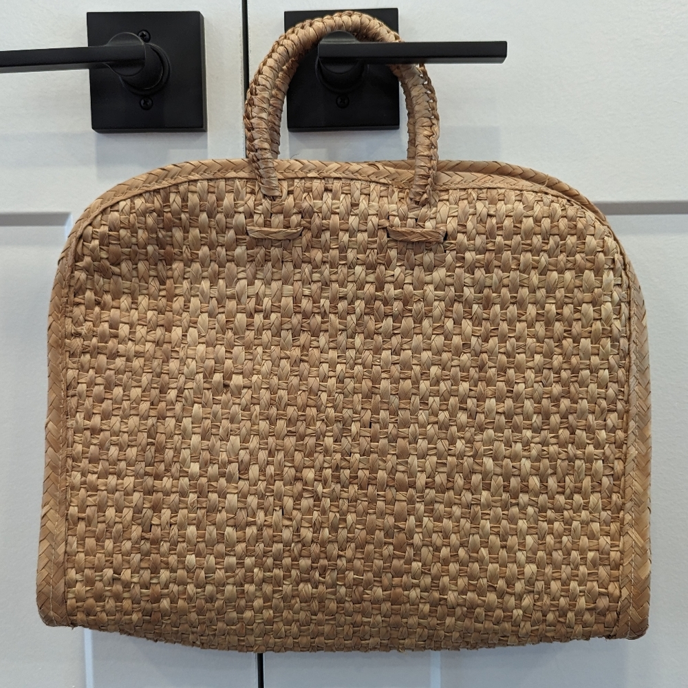 Woven Rattan Mexican Tote Bag Boho Bohemian - Picture 3 of 8